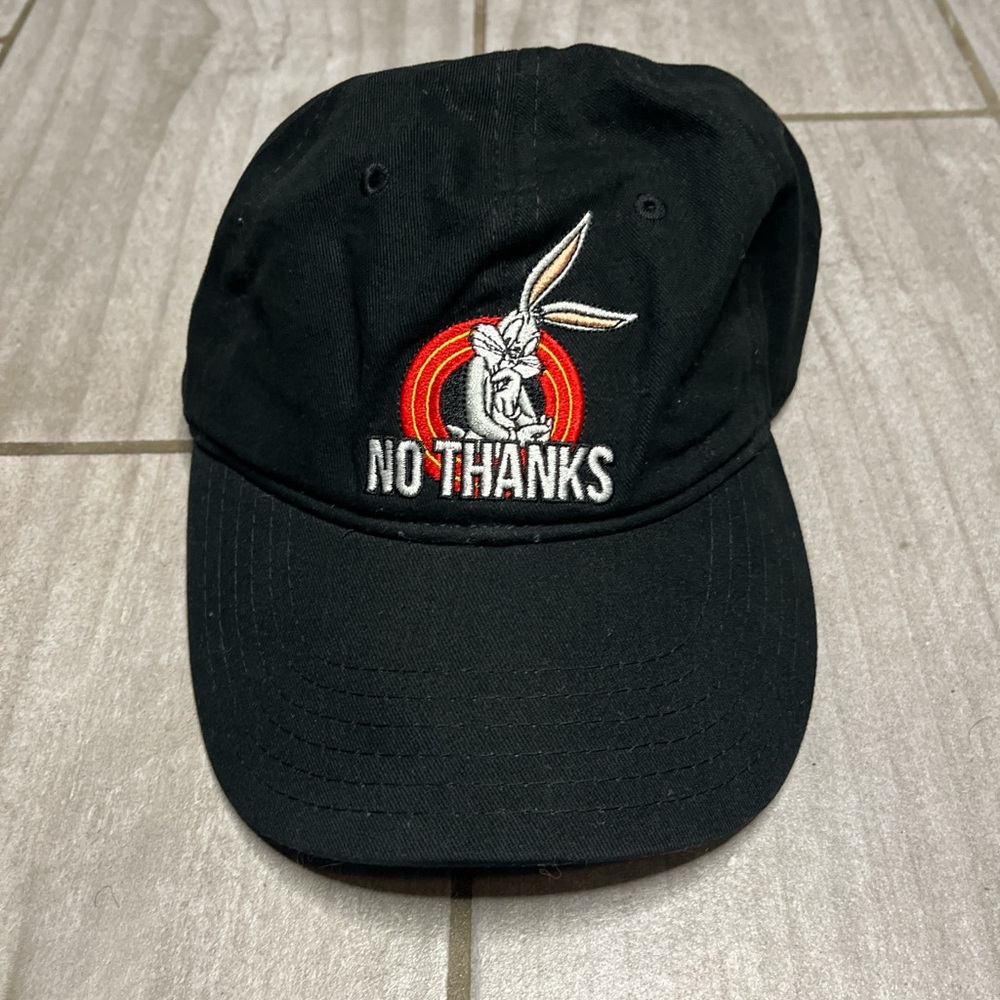 Looney tunes bugs bunny “No Thanks” dad hat black